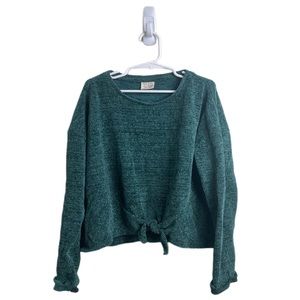 Zara Green Knotted Sweater Size 11-12Y